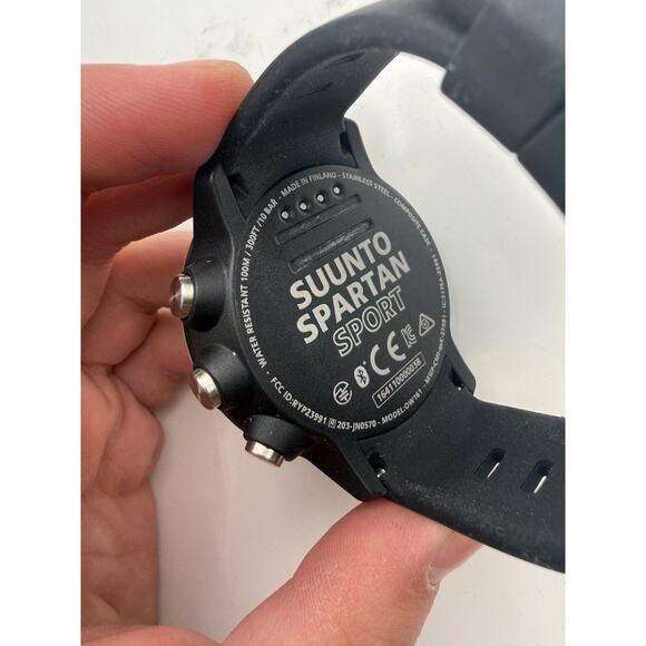 SUUNTO Digital Watch Black Rubber Strap With Charger & Box Tested Working